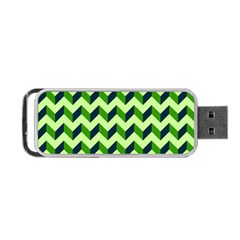 Modern Retro Chevron Patchwork Pattern Portable Usb Flash (one Side) by GardenOfOphir