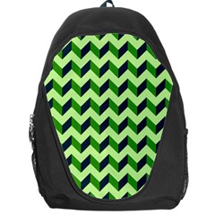 Modern Retro Chevron Patchwork Pattern Backpack Bag by GardenOfOphir