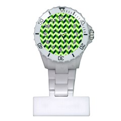 Modern Retro Chevron Patchwork Pattern Nurses Watches