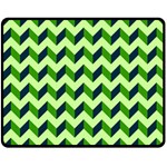 Modern Retro Chevron Patchwork Pattern Double Sided Fleece Blanket (Medium)  58.8 x47.4  Blanket Front