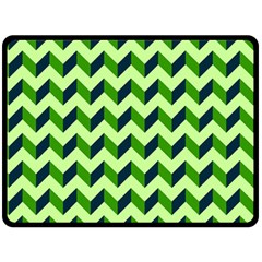 Modern Retro Chevron Patchwork Pattern Double Sided Fleece Blanket (large) 