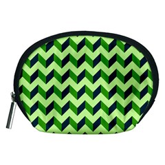 Modern Retro Chevron Patchwork Pattern Accessory Pouches (medium) 