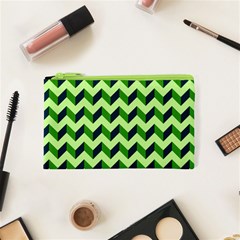 Modern Retro Chevron Patchwork Pattern Cosmetic Bag (xs)