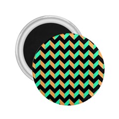 Modern Retro Chevron Patchwork Pattern 2 25  Magnets by GardenOfOphir