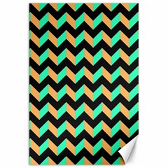 Modern Retro Chevron Patchwork Pattern Canvas 20  X 30  