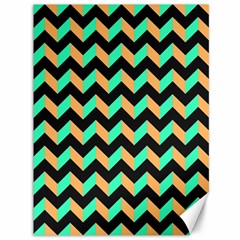 Modern Retro Chevron Patchwork Pattern Canvas 36  X 48   by GardenOfOphir