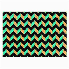 Modern Retro Chevron Patchwork Pattern Large Glasses Cloth (2-side)