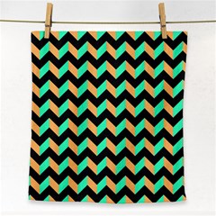 Modern Retro Chevron Patchwork Pattern Face Towel