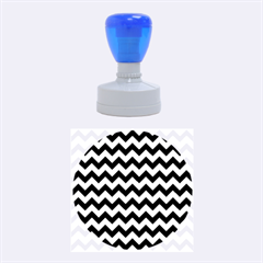 Modern Retro Chevron Patchwork Pattern Rubber Round Stamps (medium)