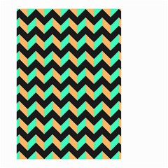 Modern Retro Chevron Patchwork Pattern Small Garden Flag (two Sides)