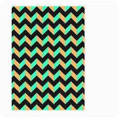 Modern Retro Chevron Patchwork Pattern Large Garden Flag (two Sides)