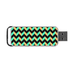 Modern Retro Chevron Patchwork Pattern Portable Usb Flash (one Side) by GardenOfOphir