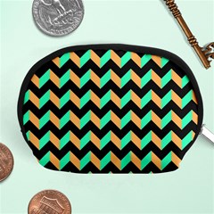 Modern Retro Chevron Patchwork Pattern Accessory Pouches (medium) 