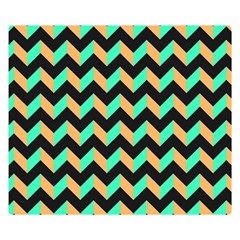 Modern Retro Chevron Patchwork Pattern Double Sided Flano Blanket (small) 