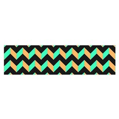 Modern Retro Chevron Patchwork Pattern Satin Scarf (oblong)