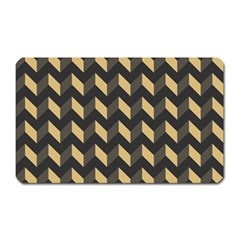 Modern Retro Chevron Patchwork Pattern Magnet (rectangular)