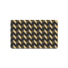 Modern Retro Chevron Patchwork Pattern Magnet (name Card)