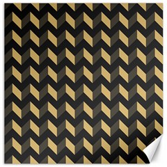 Modern Retro Chevron Patchwork Pattern Canvas 12  X 12  