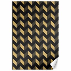 Modern Retro Chevron Patchwork Pattern Canvas 20  X 30  