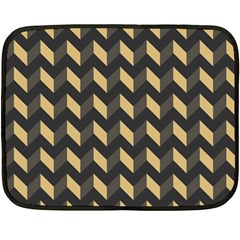 Modern Retro Chevron Patchwork Pattern Double Sided Fleece Blanket (mini) 