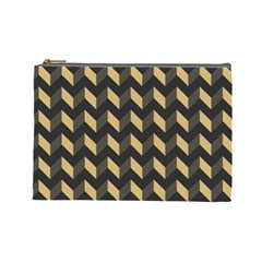 Modern Retro Chevron Patchwork Pattern Cosmetic Bag (large) 