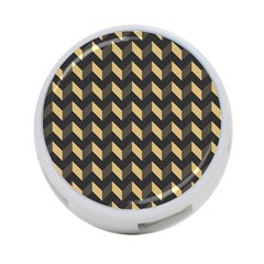 Modern Retro Chevron Patchwork Pattern 4-port Usb Hub (one Side)