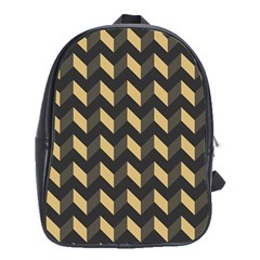 Modern Retro Chevron Patchwork Pattern School Bags (xl) 