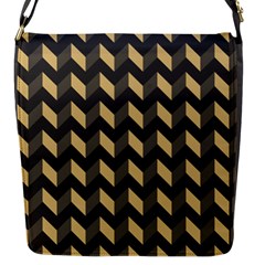 Modern Retro Chevron Patchwork Pattern Flap Messenger Bag (s)