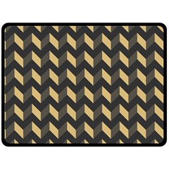 Modern Retro Chevron Patchwork Pattern Double Sided Fleece Blanket (large) 