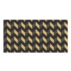 Modern Retro Chevron Patchwork Pattern Satin Shawl