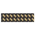 Modern Retro Chevron Patchwork Pattern Satin Scarf (Oblong) Front