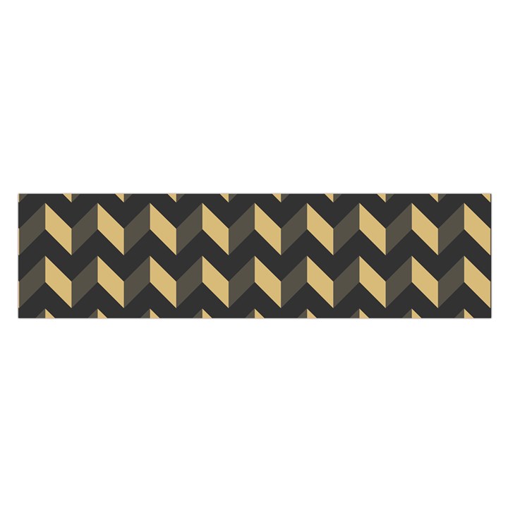 Modern Retro Chevron Patchwork Pattern Satin Scarf (Oblong)