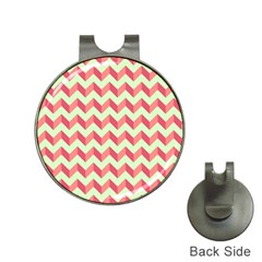 Modern Retro Chevron Patchwork Pattern Hat Clips With Golf Markers