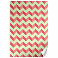 Modern Retro Chevron Patchwork Pattern Canvas 20  X 30  