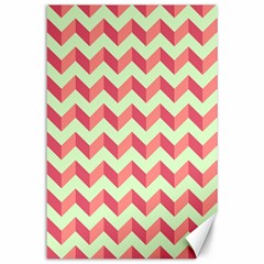 Modern Retro Chevron Patchwork Pattern Canvas 24  X 36 