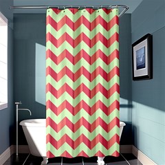 Modern Retro Chevron Patchwork Pattern Shower Curtain 36  X 72  (stall) 