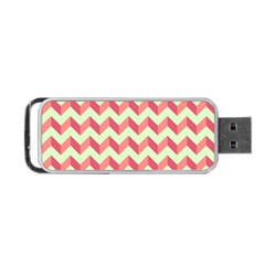 Modern Retro Chevron Patchwork Pattern Portable Usb Flash (two Sides) by GardenOfOphir