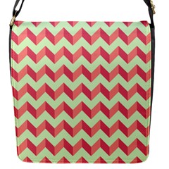 Modern Retro Chevron Patchwork Pattern Flap Messenger Bag (s) by GardenOfOphir