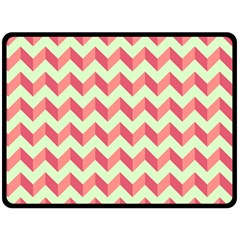 Modern Retro Chevron Patchwork Pattern Double Sided Fleece Blanket (large) 