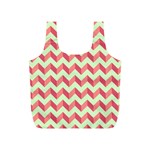 Modern Retro Chevron Patchwork Pattern Full Print Recycle Bags (S)  Front