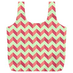 Modern Retro Chevron Patchwork Pattern Full Print Recycle Bags (l) 