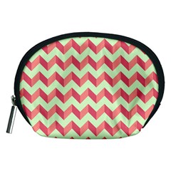 Modern Retro Chevron Patchwork Pattern Accessory Pouches (medium) 