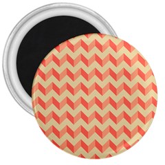 Modern Retro Chevron Patchwork Pattern 3  Magnets