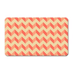 Modern Retro Chevron Patchwork Pattern Magnet (rectangular)