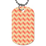 Modern Retro Chevron Patchwork Pattern Dog Tag (Two Sides) Front