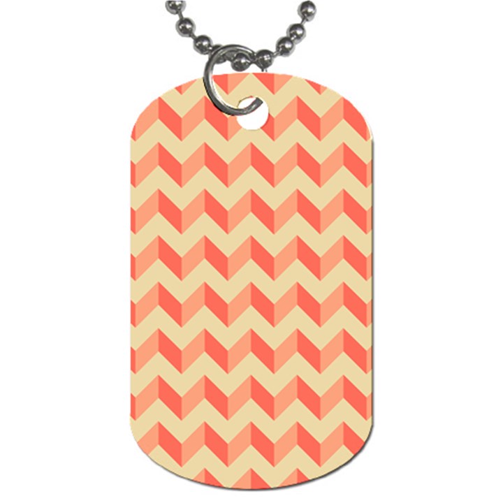 Modern Retro Chevron Patchwork Pattern Dog Tag (Two Sides)