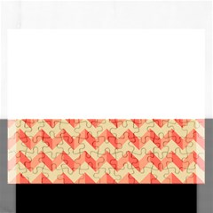 Modern Retro Chevron Patchwork Pattern Rectangular Jigsaw Puzzl by GardenOfOphir