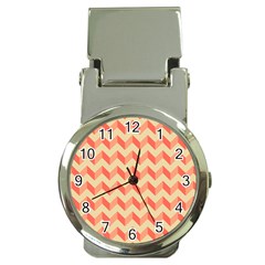 Modern Retro Chevron Patchwork Pattern Money Clip Watches