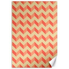 Modern Retro Chevron Patchwork Pattern Canvas 12  X 18  