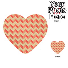 Modern Retro Chevron Patchwork Pattern Multi-purpose Cards (heart)  by GardenOfOphir